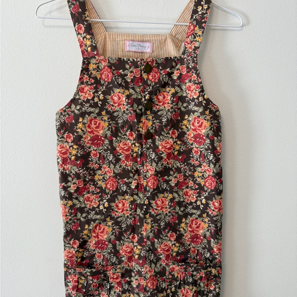 Sweet Honey Pink and Orange Overall Dress